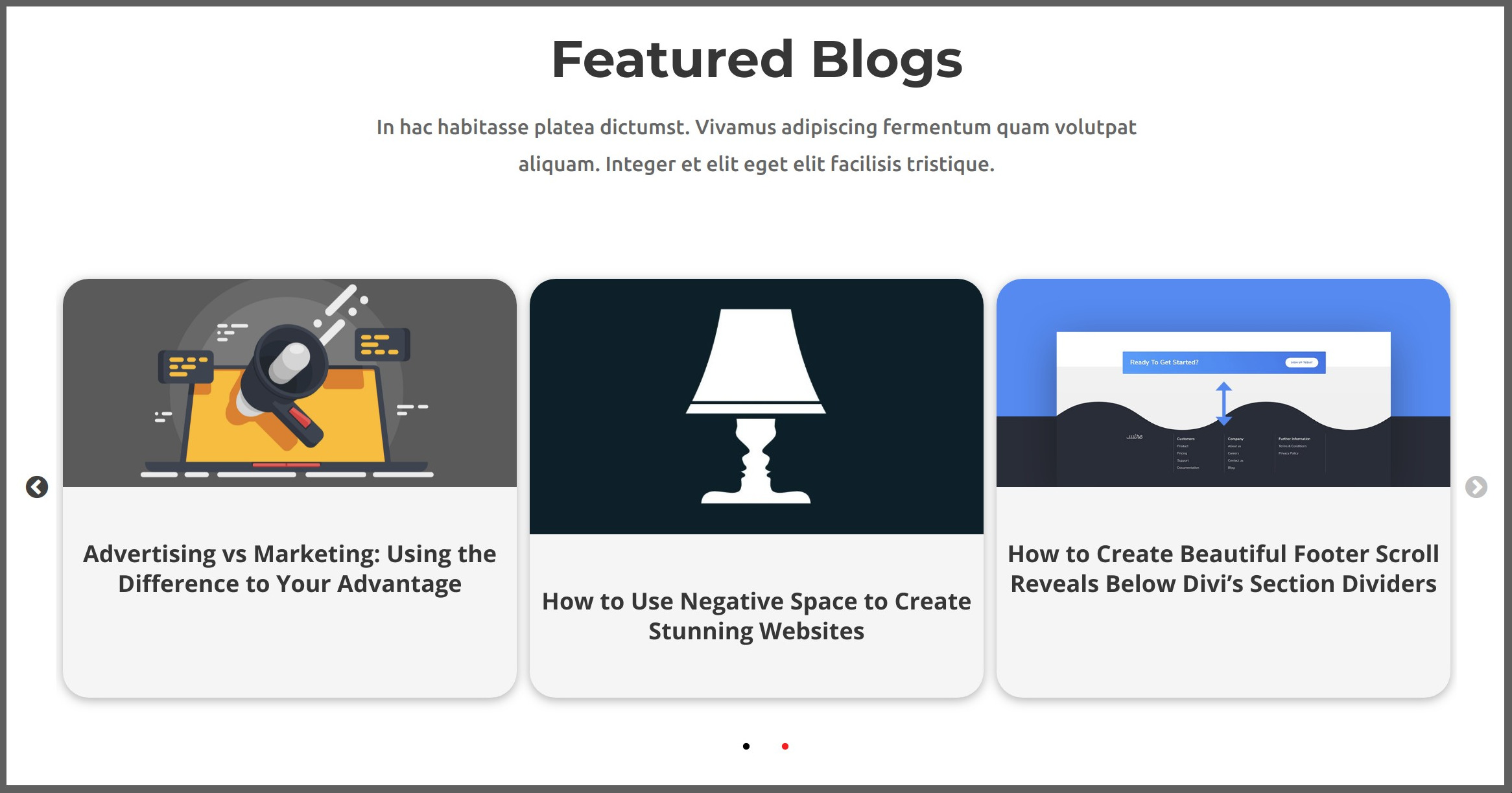 Divi Blog Carousel In Action