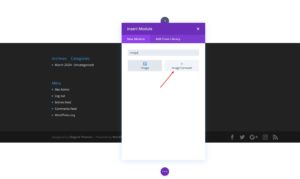 Add Image Carousel Module On Divi Page