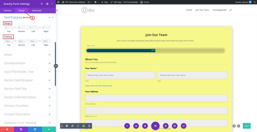 Style Gravity Forms Input Fields, Input Wrapper & Input Placeholder In