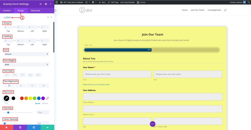 Style Gravity Forms Label, SubLabel, Field Description & Field Wrapper