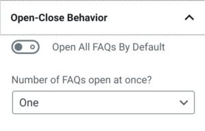 Open-Close Behavior Setting