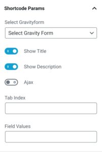 Shortcode Parameter Settings