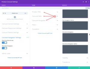 Carousel Styling Settings