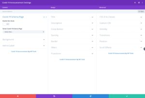 Setup Covid-19 Announcement Divi Module