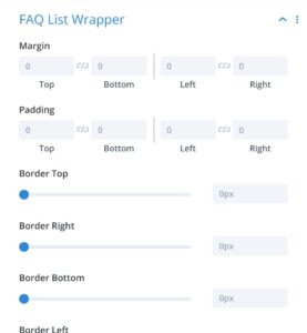 FAQ List Wrapper - Divi Module