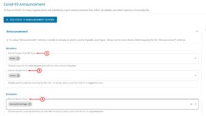 Include And/Or Exclude Posts For Covid-19 Announcement Schema