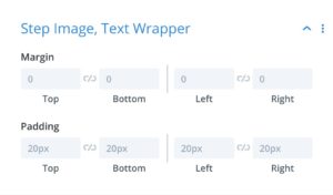 Step Image, Text Wrapper Section - Divi Module